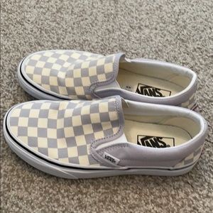 Vans checkered slip ons